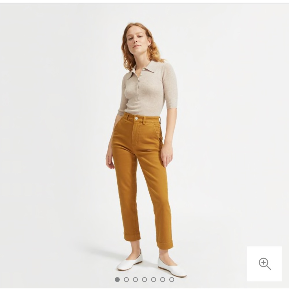 Everlane Slim Crop Pant in Brass